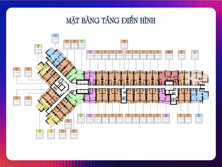 Mặt bằng tầng điển hình căn hộ Vega Alora Nha Trang