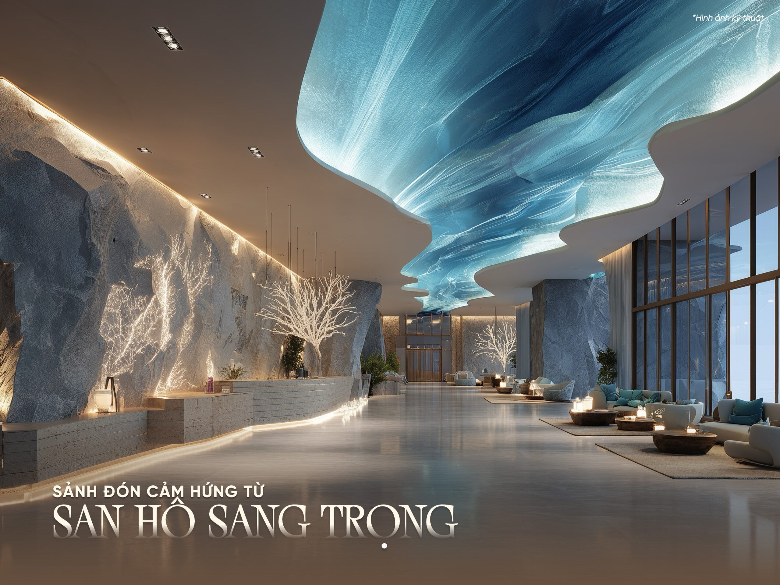 Sảnh đón giàu trải nghiệm tại Vega Alora Nha Trang