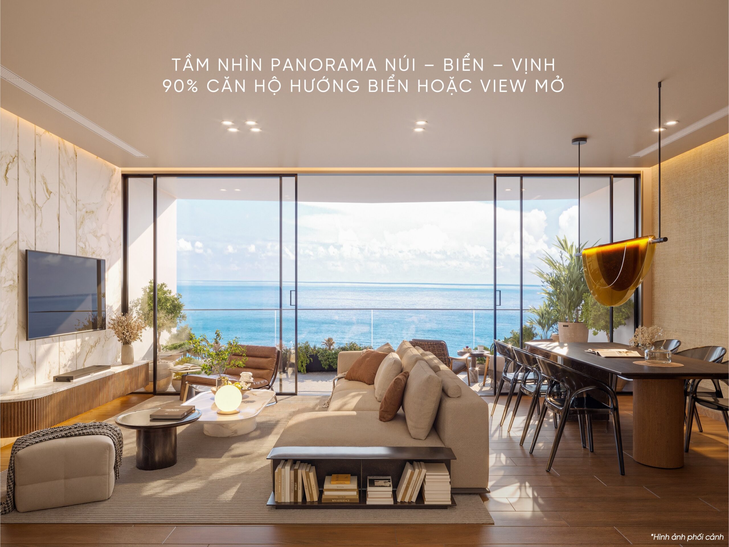 Không gian căn hộ hướng biển tại Vega Alora Nha Trang